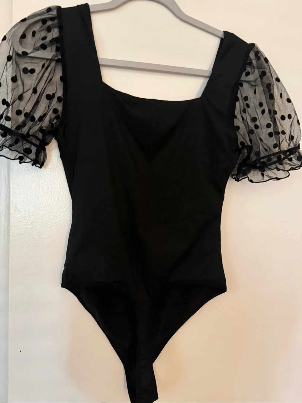 Black Puff-Sleeve Kids One-Piece Bodysuit